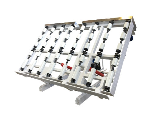 Tilting bench for marble slabs, granite and agglomerated stone