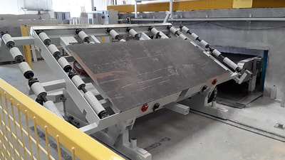 Automatic loader for marble slabs, granite and engineered stone